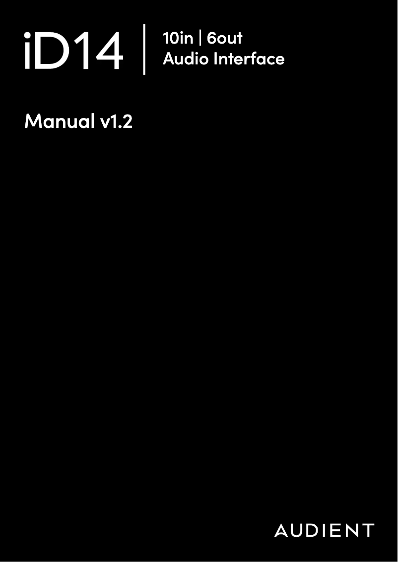 Image de la première page du manuel de l'appareil iD14 MKII