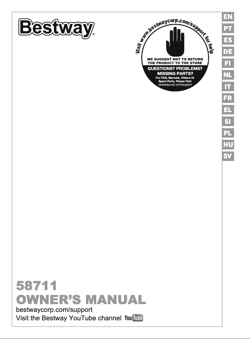 Imagen de la primera página del manual del dispositivo Flowclear 58711