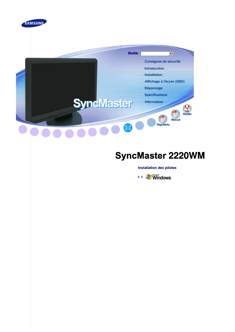 Image de la première page du manuel de l'appareil SyncMaster 2220WM