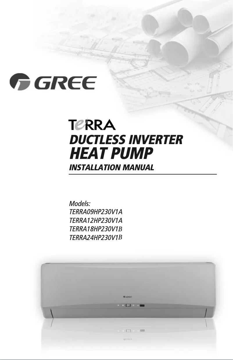 Page 1 de la notice Manuel utilisateur Gree TERRA18HP230V1BH