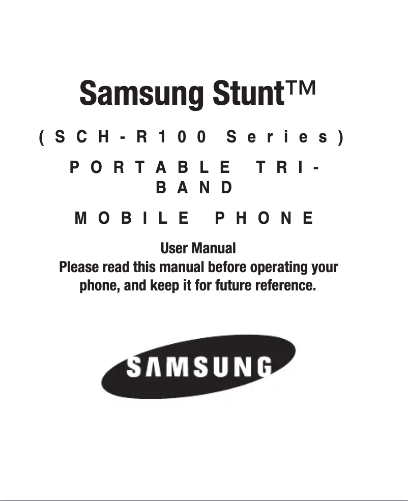 Page 1 de la notice Manuel utilisateur Samsung Stunt
