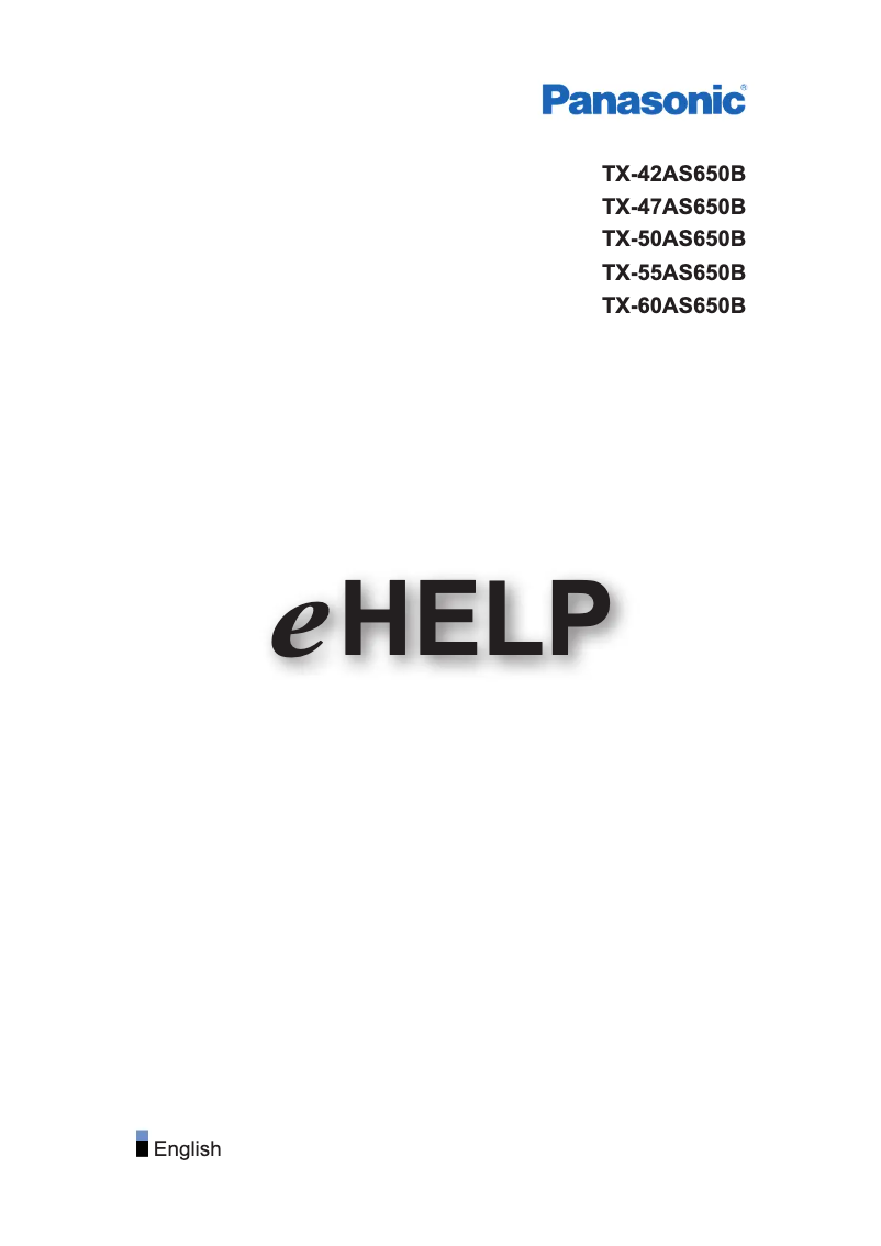 Imagen de la primera página del manual del dispositivo TX-47AS650B