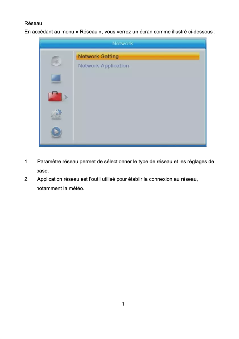 Page 1 de la notice Manuel utilisateur Denver DTB-144