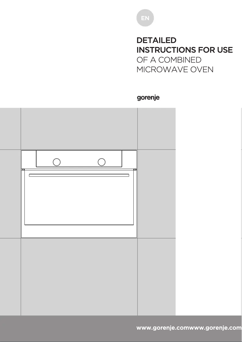 Page 1 de la notice Manuel utilisateur Gorenje BCM547S12