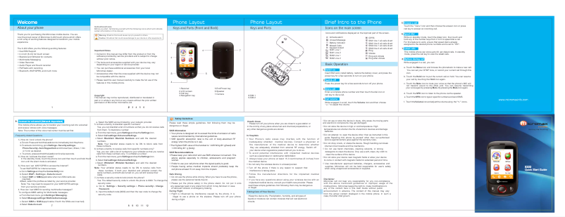 Page 1 de la notice Manuel utilisateur Micromax X222