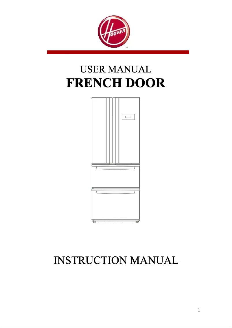 Page 1 of the manual Instruction Manual Hoover HMDN 182 EU