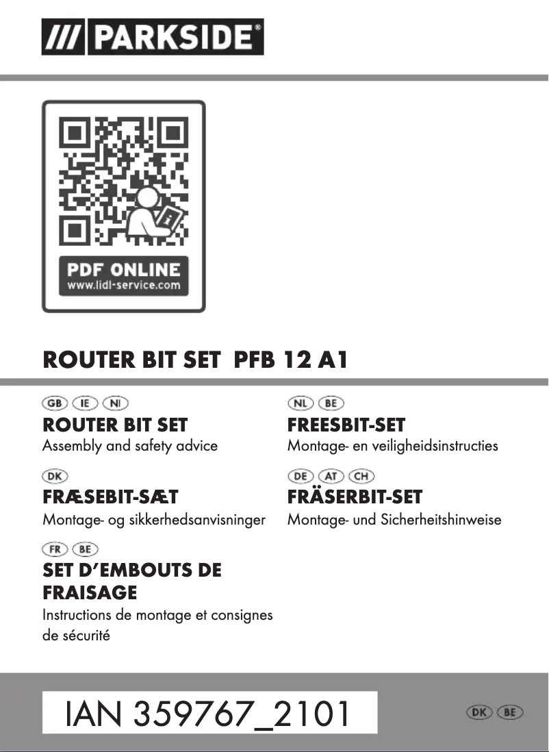 Page 1 de la notice Manuel utilisateur Parkside PFB 12 A1