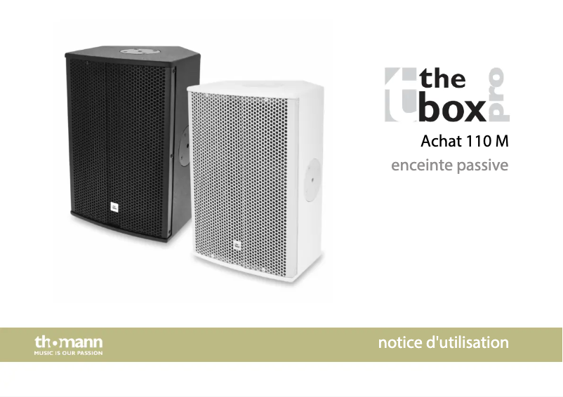 Image de la première page du manuel de l'appareil Achat 110 M