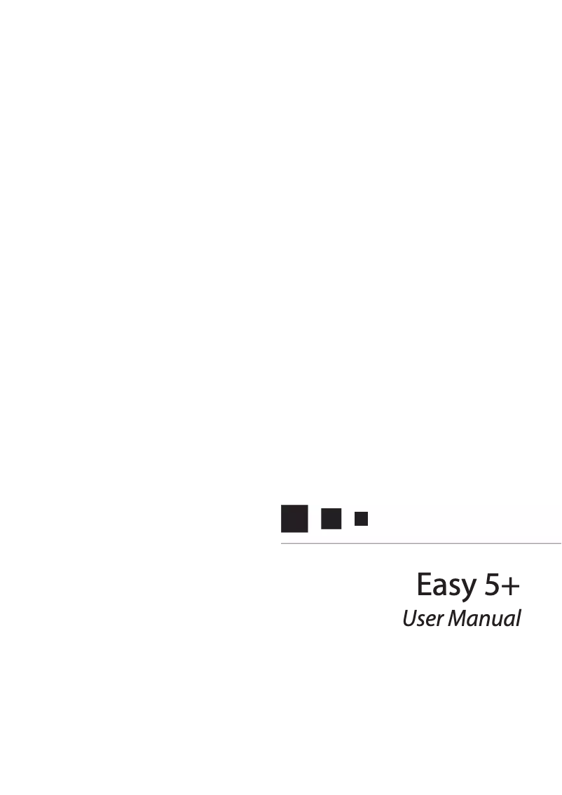 Image de la première page du manuel de l'appareil Easy 5 plus