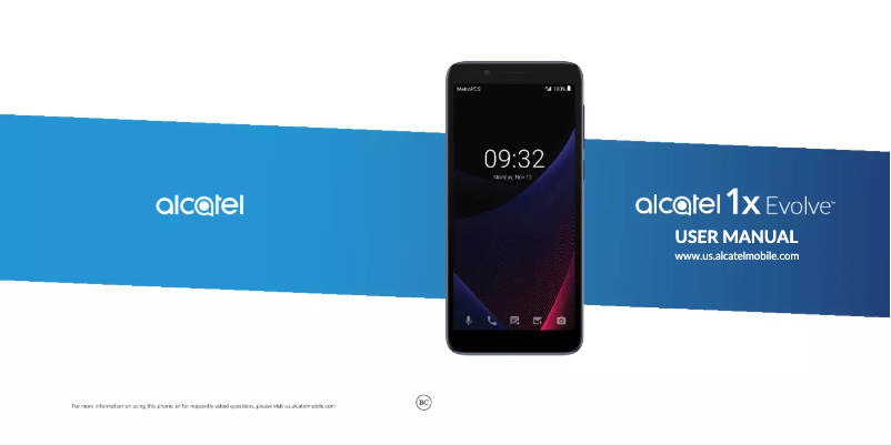 Page 1 de la notice Manuel utilisateur Alcatel 1X Evolve