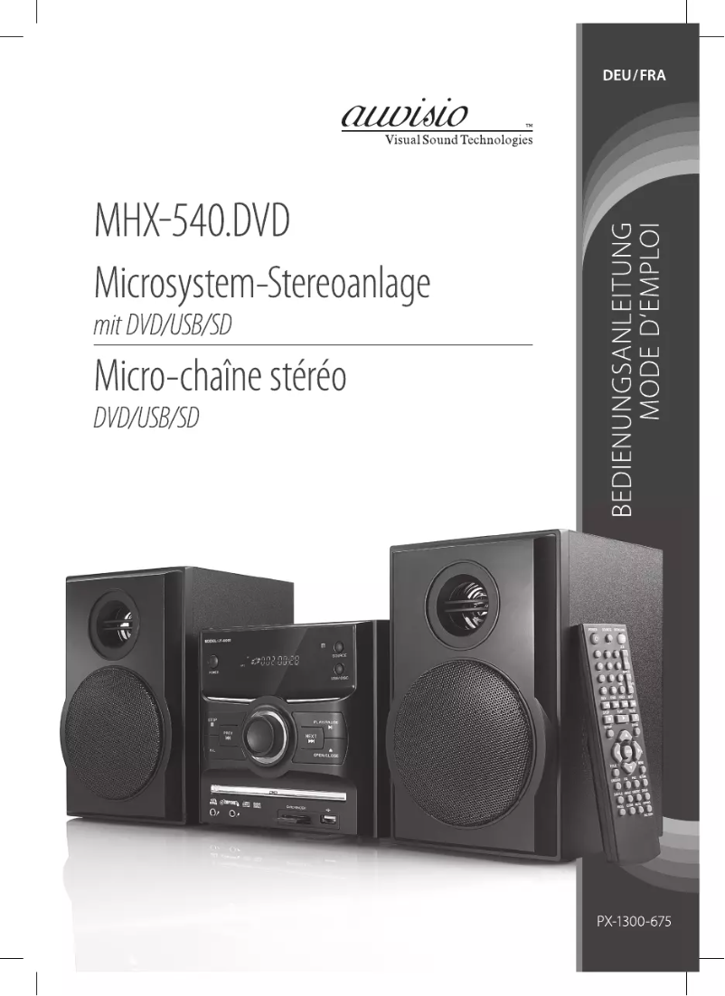 Page n°1 - Manuel utilisateur Auvisio MHX-540.DVD