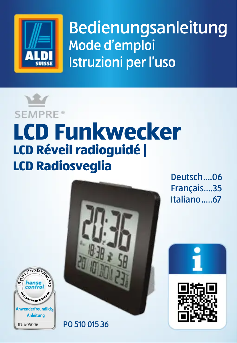 Page n°1 - Manuel utilisateur Sempre 67205