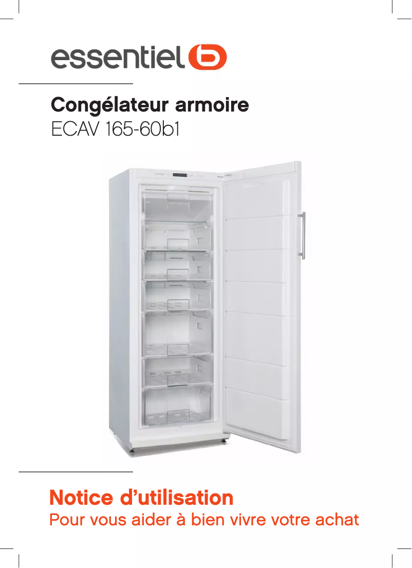 Page 1 de la notice Manuel utilisateur Essentiel B ECAV 165-60b1