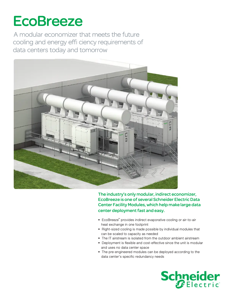 Page 1 de la notice Manuel utilisateur APC EcoBreeze