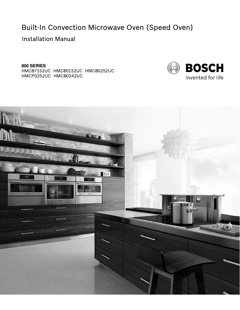 Page 1 de la notice Guide d'installation Bosch HMC87152UC