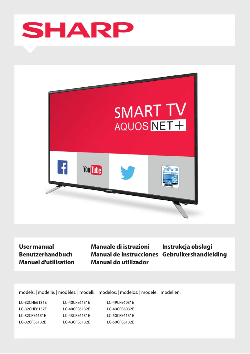 Page 1 de la notice Manuel utilisateur Sharp LC-43CFE6131E