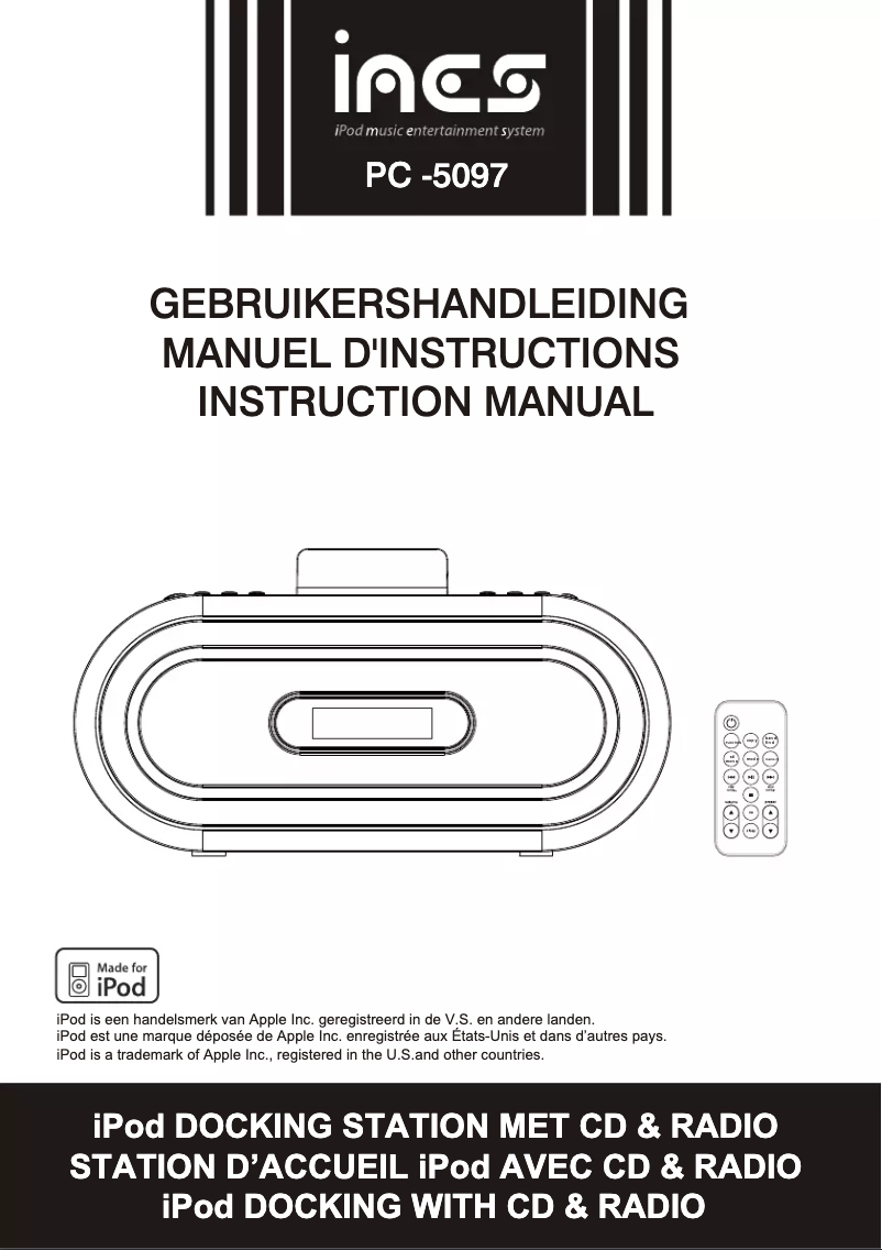 Image de la première page du manuel de l'appareil PC-5097