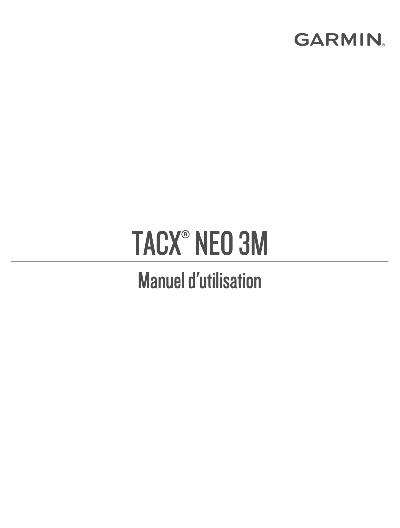 Image de la première page du manuel de l'appareil Tacx NEO 3M
