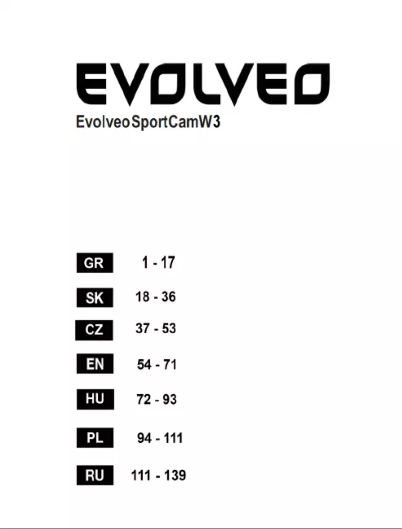 Page n°1 - Manuel utilisateur Evolveo XtraCam W3
