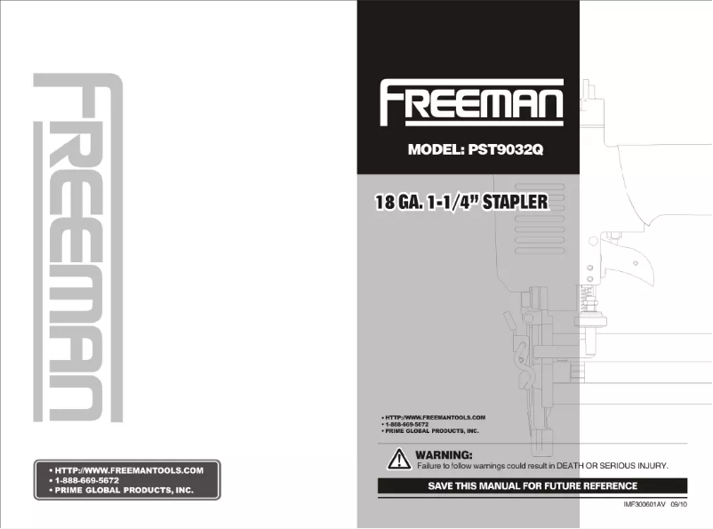 Page n°1 - Manuel utilisateur Freeman PST9032Q