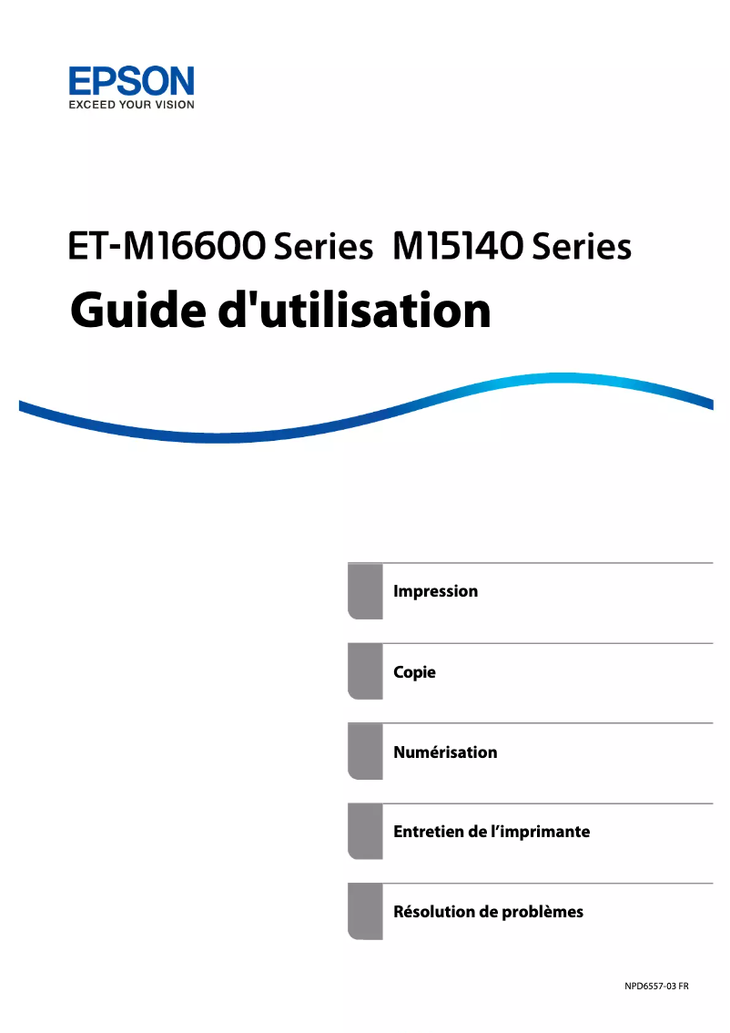 Page n°1 - Manuel utilisateur Epson EcoTank ET-M16600