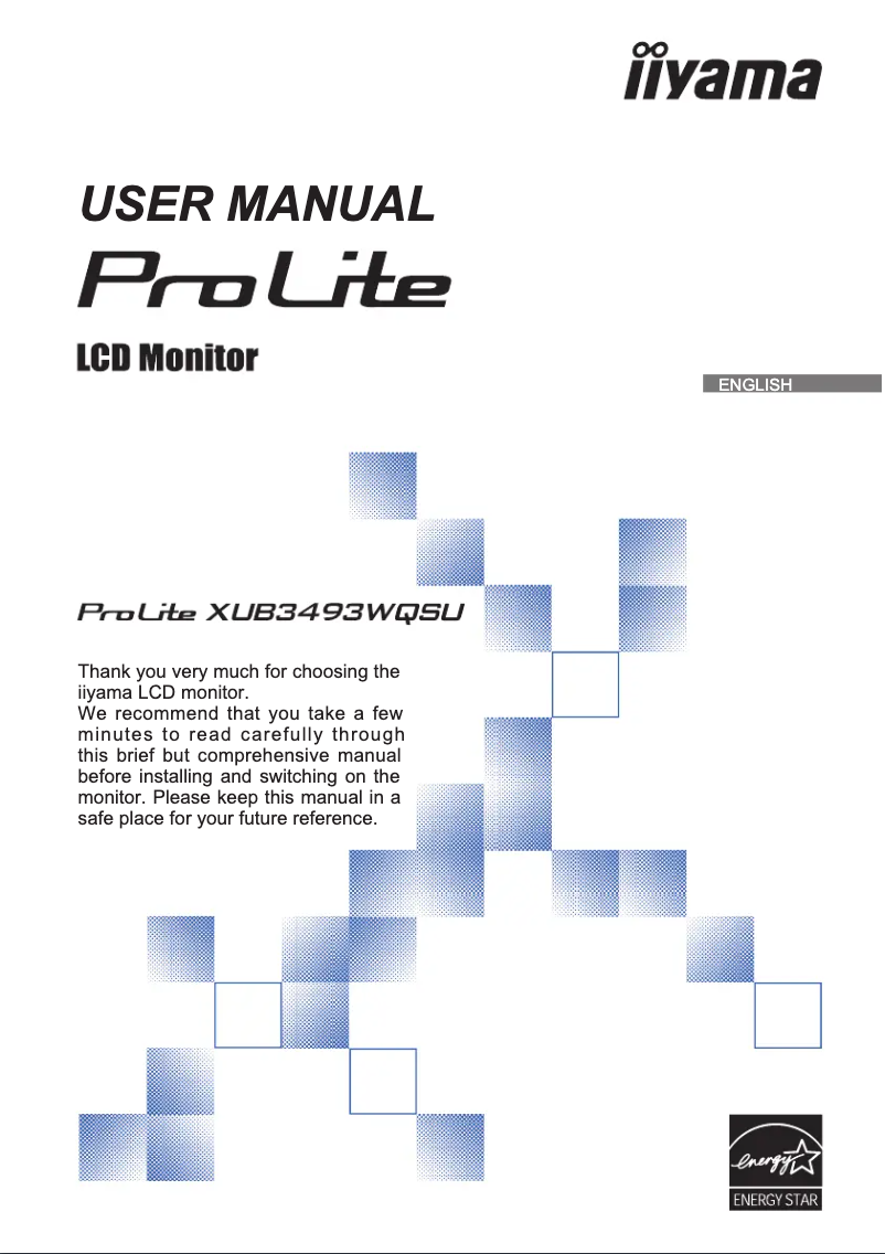Página 1 del manual Manual de usuario Iiyama ProLite XUB3493WQSU-B1