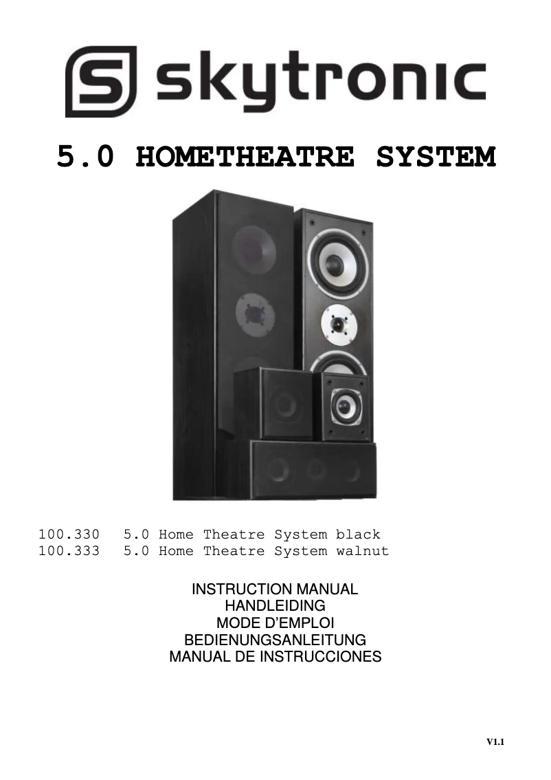 Page 1 de la notice Manuel utilisateur Fenton HF5W