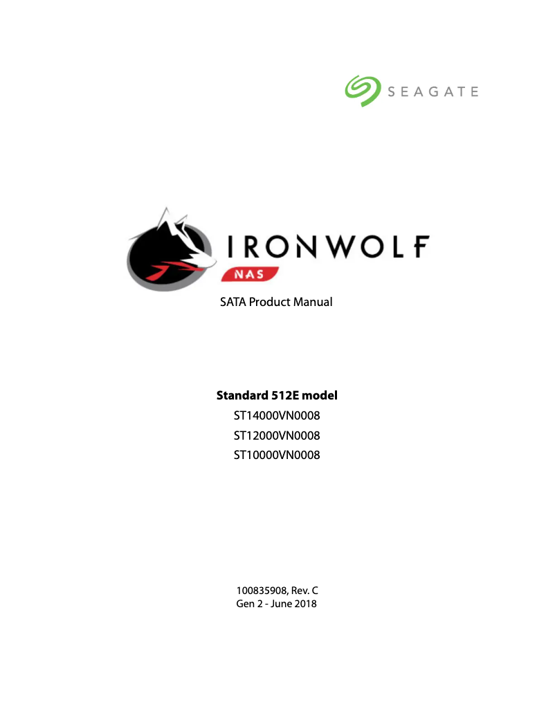 Página 1 del manual Manual de usuario Seagate IronWolf ST12000VN0008