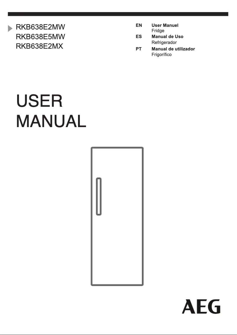 Page n°1 - Manuel utilisateur AEG RKB638E5MX