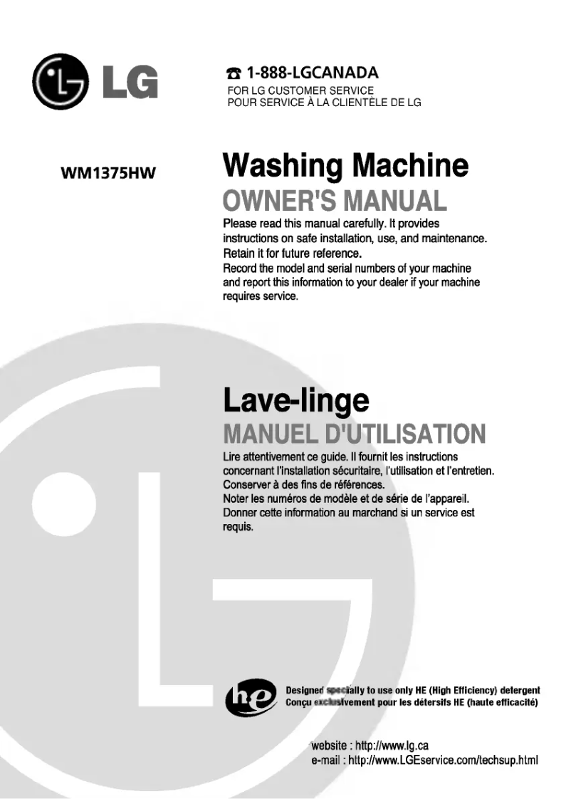 Image de la première page du manuel de l'appareil WD-13380FB