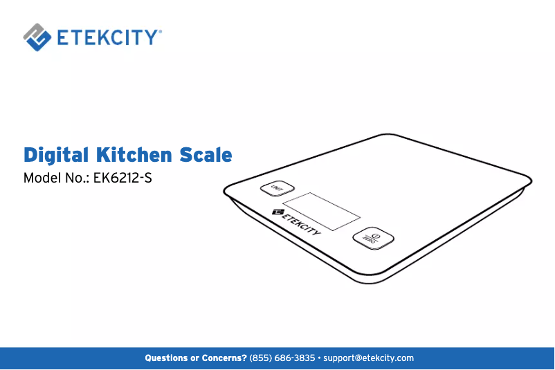 Page 1 de la notice Manuel utilisateur Etekcity EK6212-S