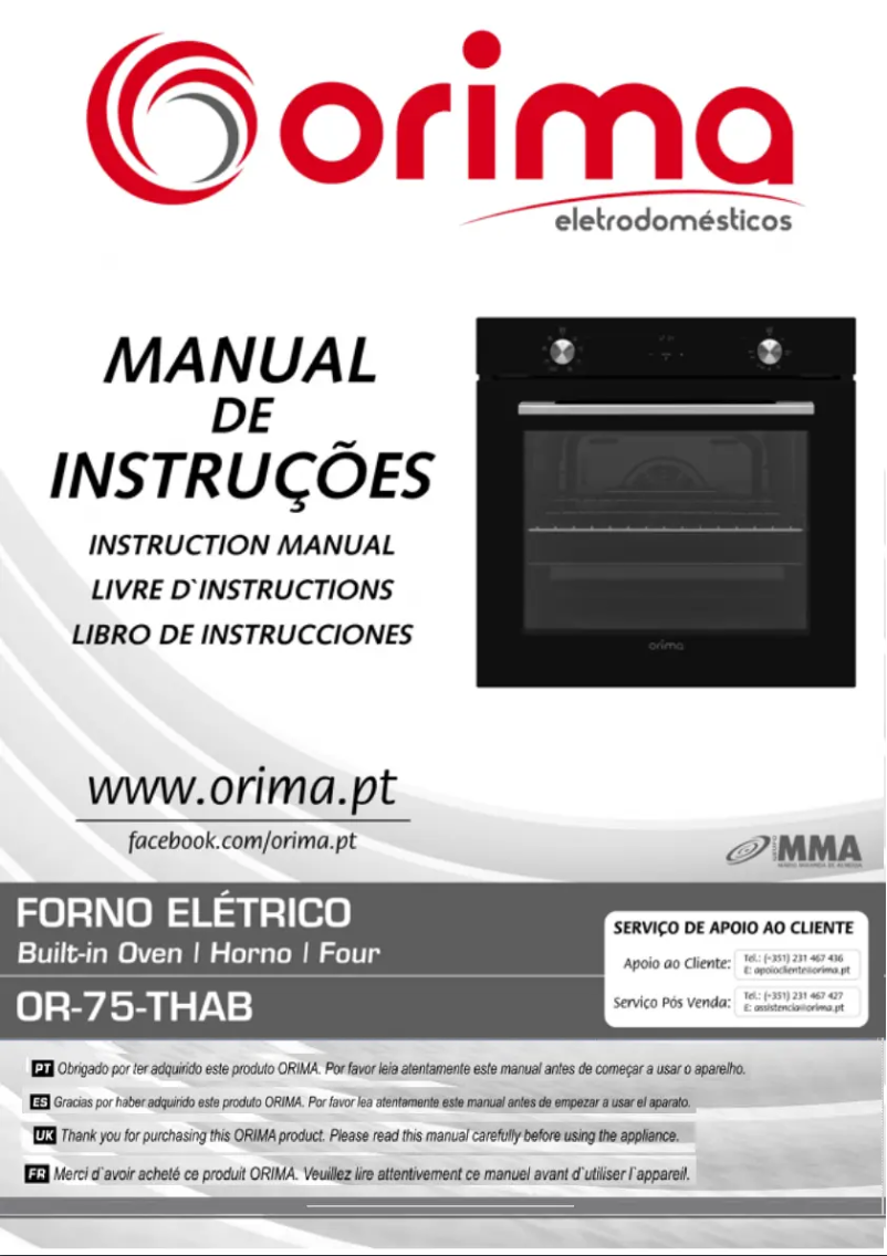 Page 1 de la notice Manuel utilisateur Orima OR-75-THAB