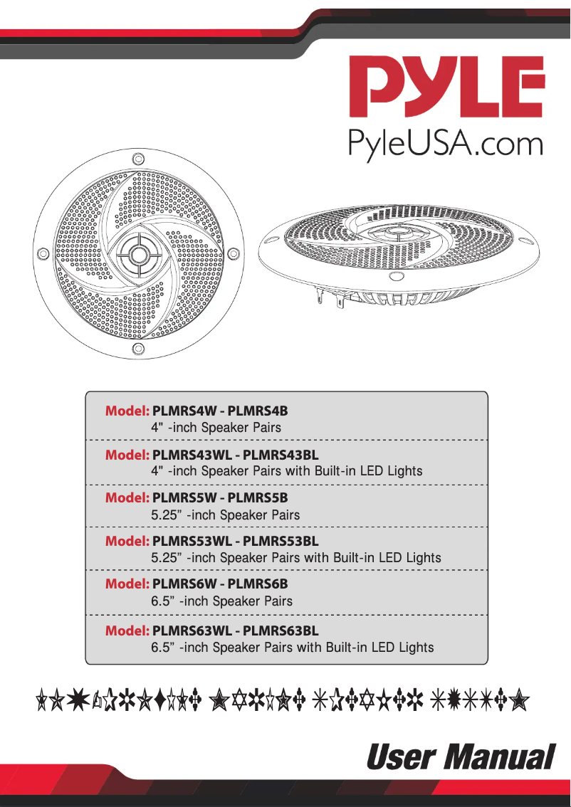 Page n°1 - Manuel utilisateur Pyle PLMRS4B