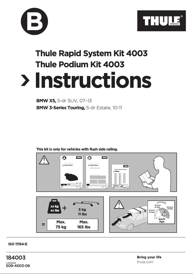 Página 1 del manual Manual de usuario Thule Rapid System Kit 4003