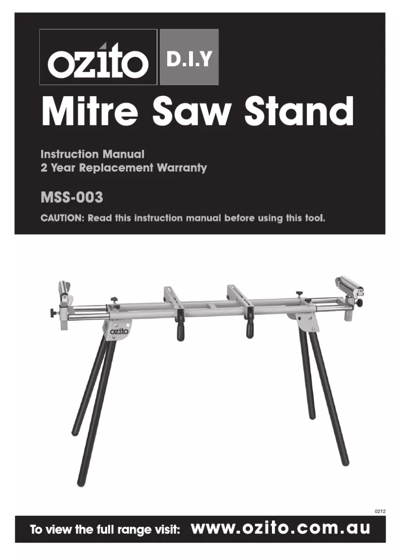 Page 1 de la notice Manuel utilisateur Ozito MSS-003