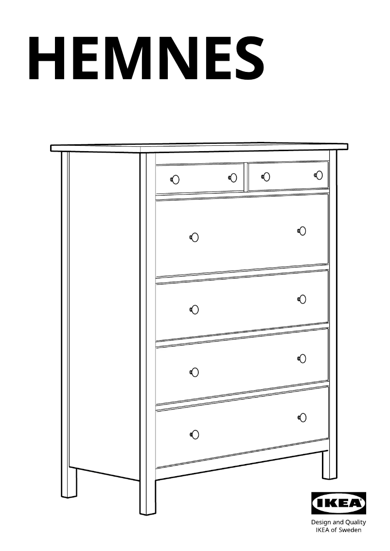 Page 1 de la notice Manuel utilisateur Ikea HEMNES 803.924.62