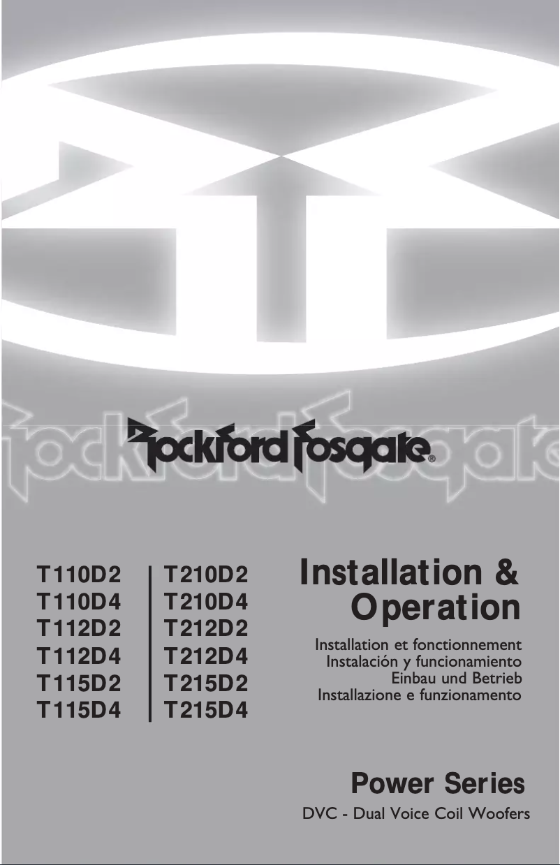 Image de la première page du manuel de l'appareil Power T112D2