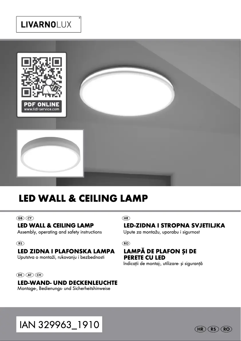 Page n°1 - Manuel utilisateur Livarno Lux IAN 329963