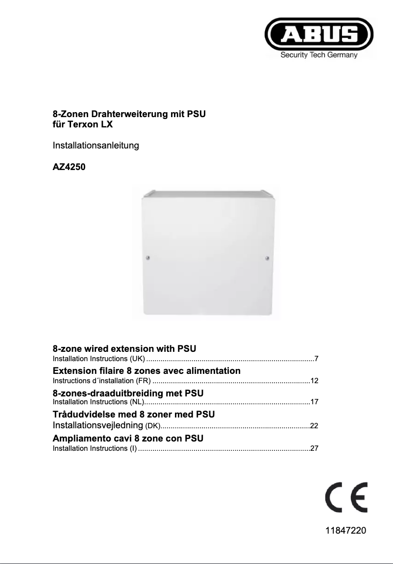 Image de la première page du manuel de l'appareil AZ4250
