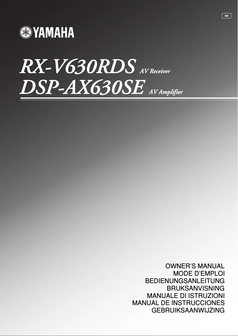 Image de la première page du manuel de l'appareil DSP-AX630SE