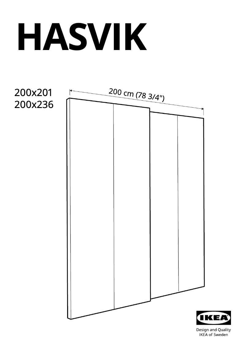 Página 1 del manual Manual de usuario Ikea HASVIK 705.215.39