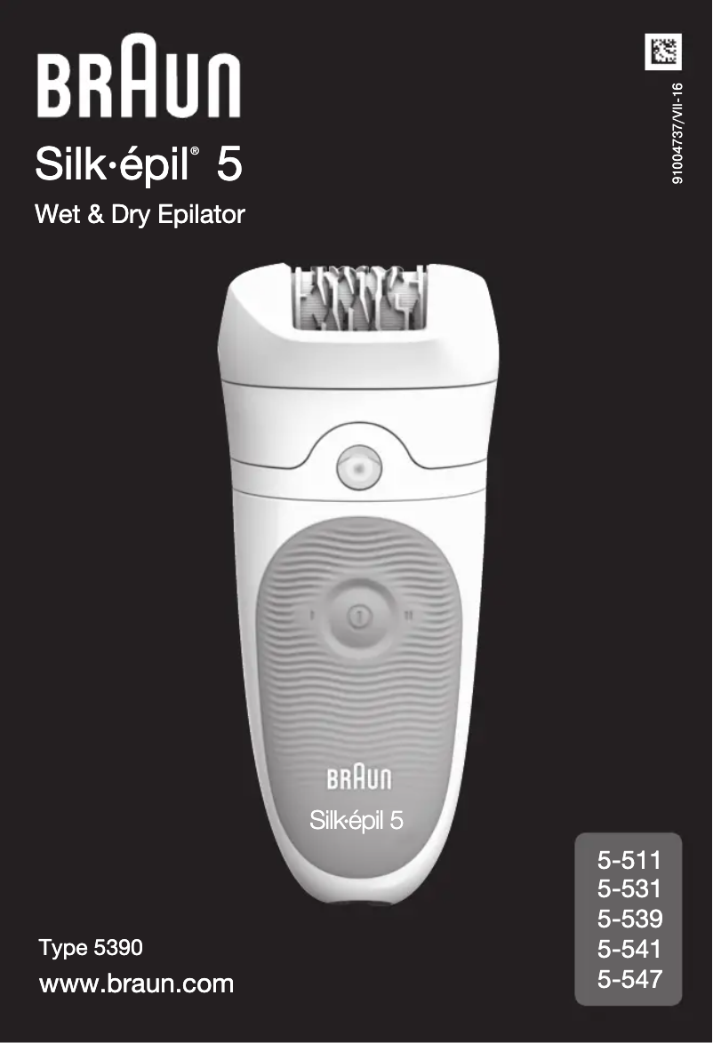 Page 1 de la notice Manuel utilisateur Braun SE 5541