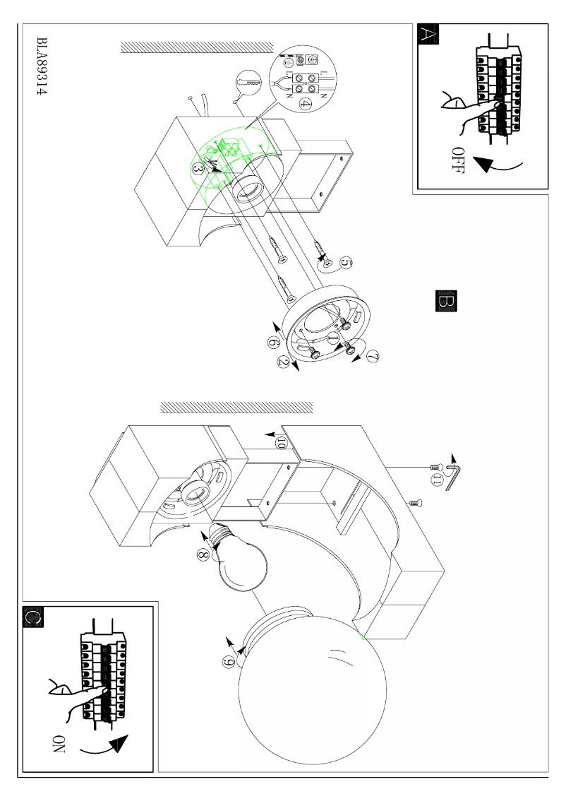 Page 1 de la notice Manuel utilisateur Eglo Ohio