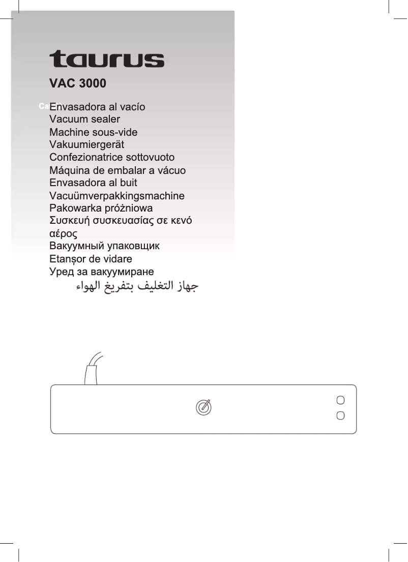 Page n°1 - Manuel utilisateur Taurus Vac 3000