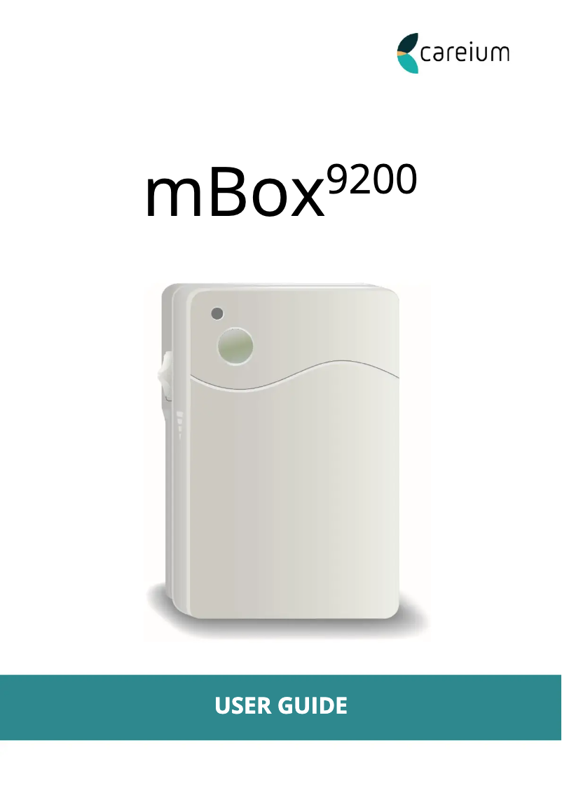 Image de la première page du manuel de l'appareil mBox 9200