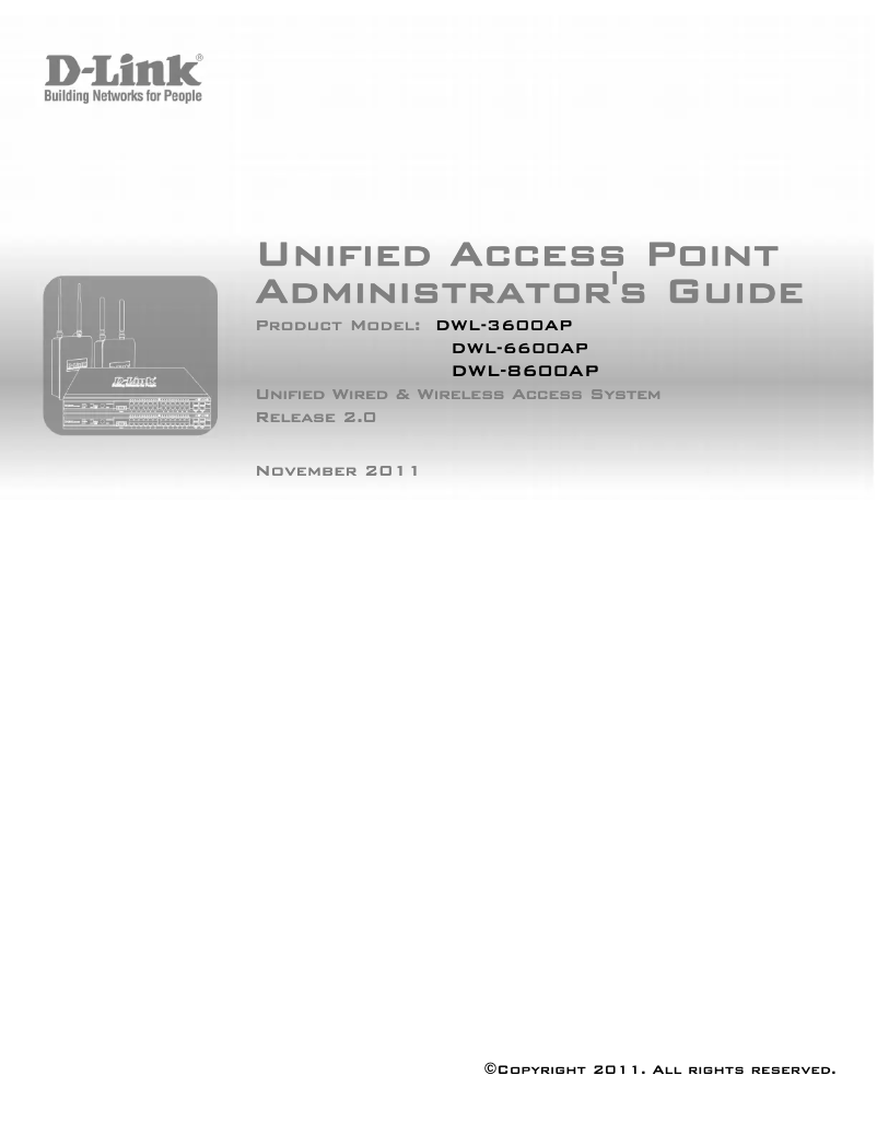 Page n°1 - Manuel utilisateur D-Link DWL-8600AP