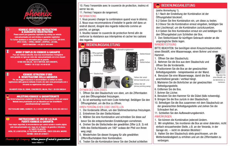 Page n°1 - Manuel utilisateur Phoenix KS0003C