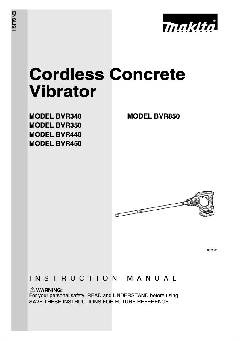 Page 1 de la notice Manuel utilisateur Makita DVR350RTE