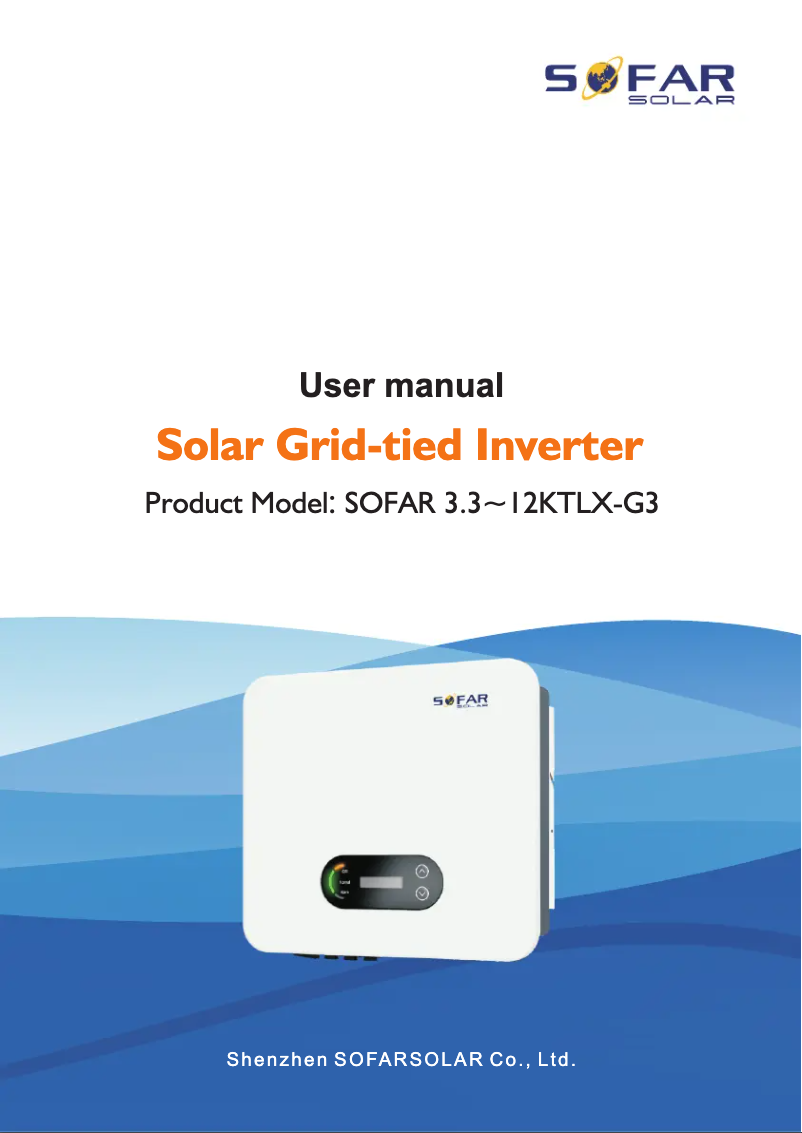 Page n°1 - Manuel utilisateur Sofar Solar 11KTLX-G3
