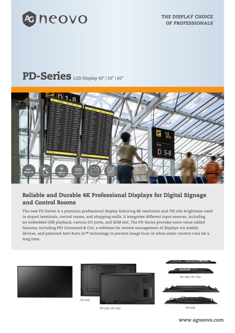 Image de la première page du manuel de l'appareil PD-55Q